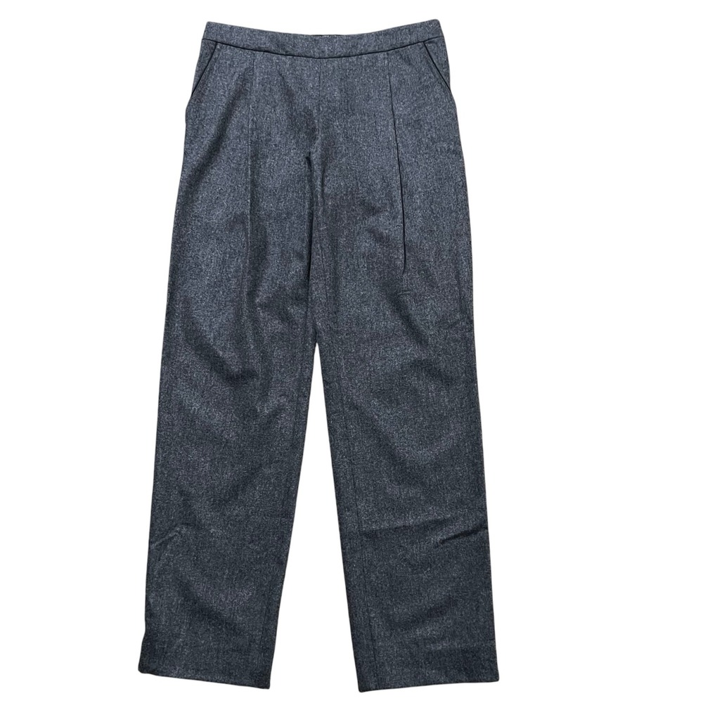 Lafayette 148 New York Virgin Wool Cashmere Pull On Pants Charcoal Grey Petite P